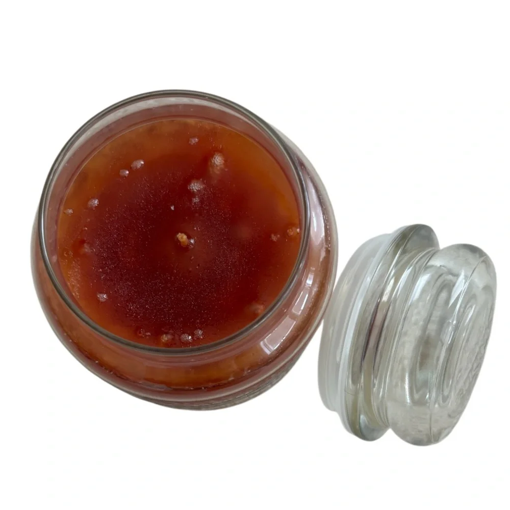 Yankee Candle Jar Mom’s Apple Pie Rare Vintage Black Band Orange 14.5 Oz